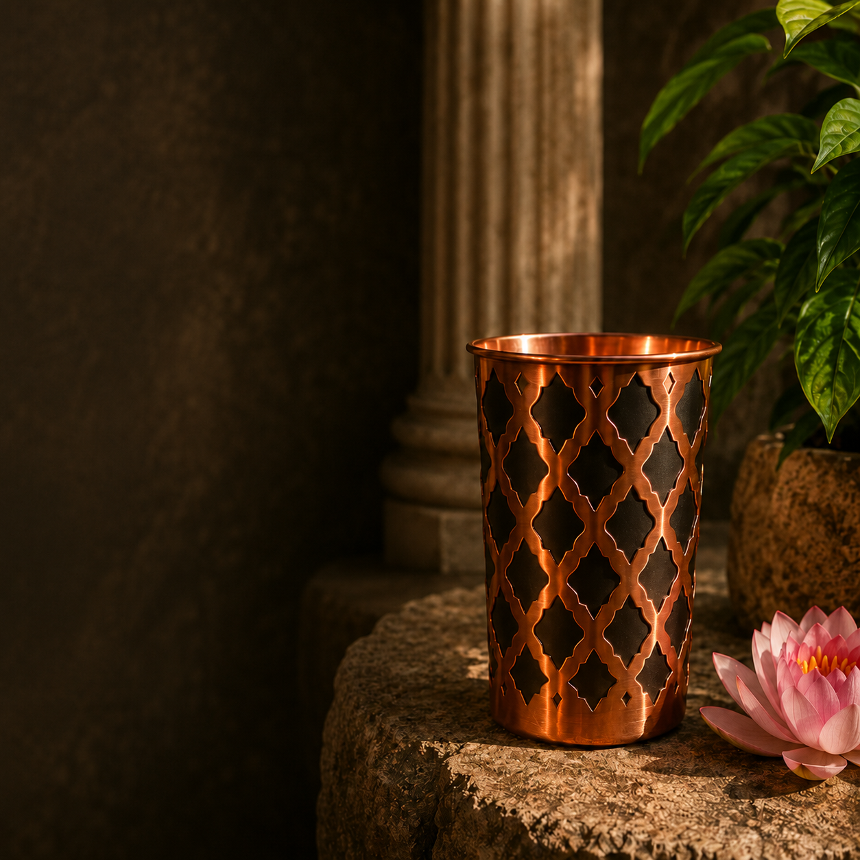 Verre en Cuivre Massif - Edition Diamond