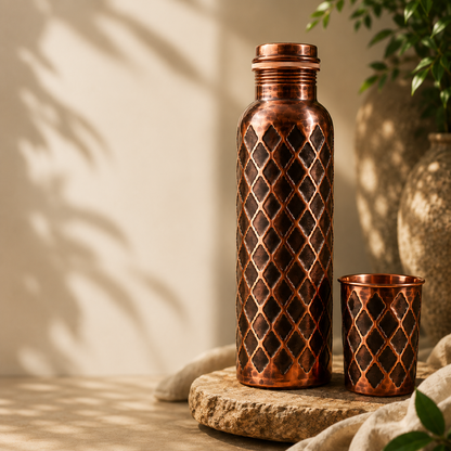 Gourde en Cuivre Massif - Edition Diamond