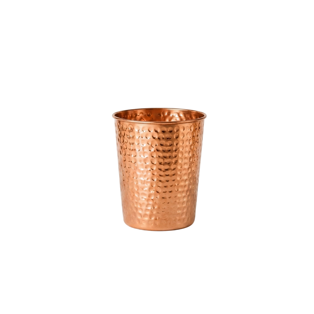 Verre en Cuivre Pur Martelé