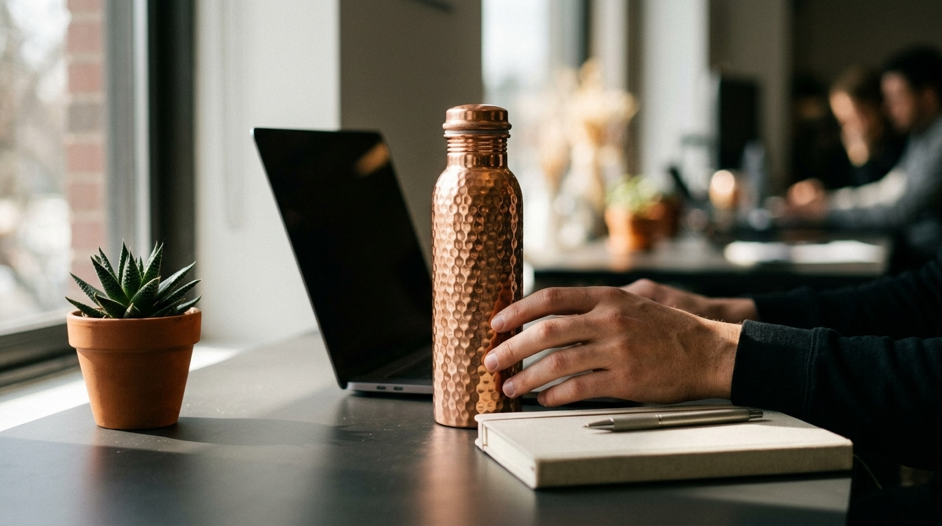 Gourde Orvéa utilisée au bureau
